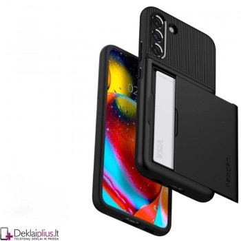 Spigen Slim Armor Cs dėklas - juodas (telefonui Samsung S22 Plus) Spigen Slim Armor Cs dėklas - juodas (telefonui Samsung S22 Plus)